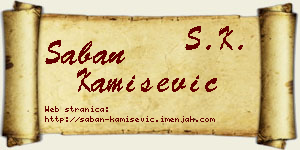Šaban Kamišević vizit kartica